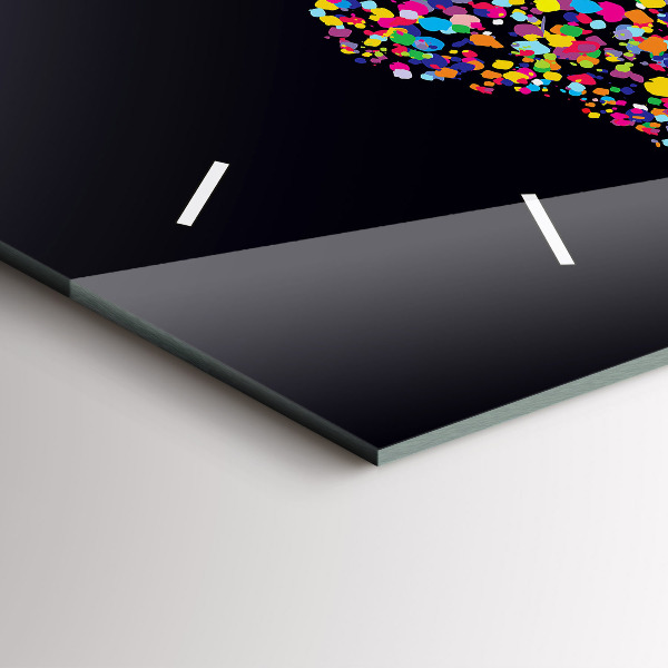 Reloj de cristal horizontal Mapamundi de puntos