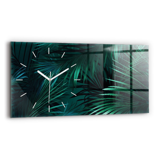 Reloj horizontal Hojas tropicales