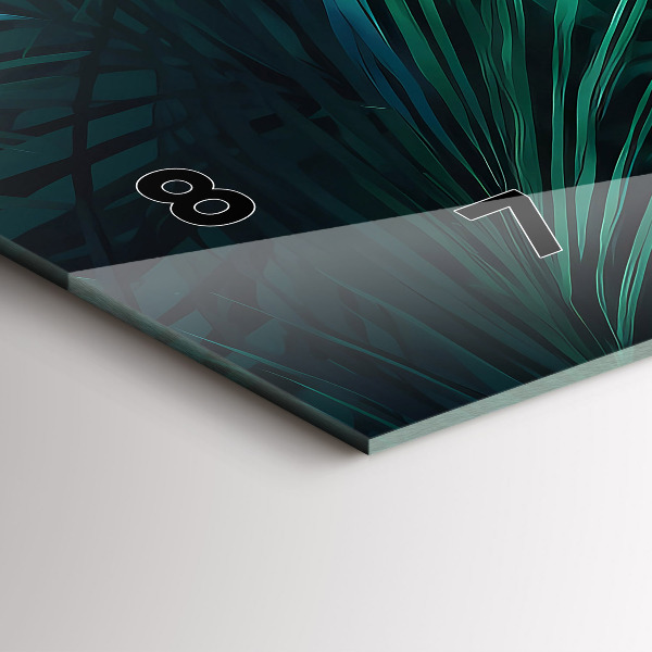 Reloj horizontal Hojas tropicales