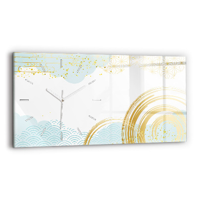 Reloj de cristal horizontal Motivo decorativo