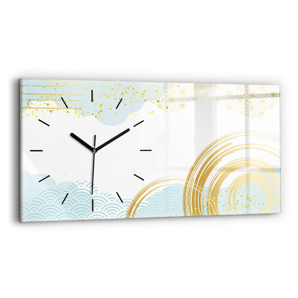 Reloj de cristal horizontal Motivo decorativo