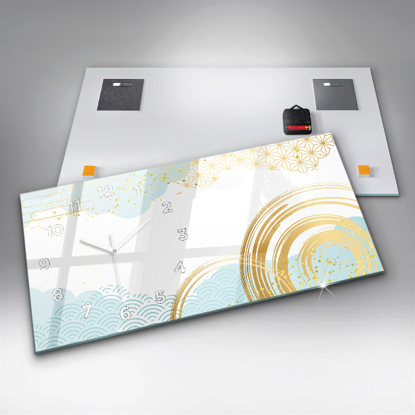 Reloj de cristal horizontal Motivo decorativo