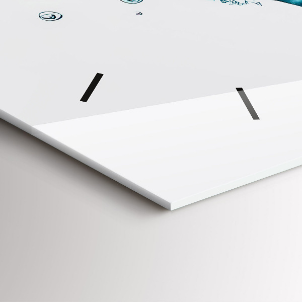 Reloj horizontal Mapamundi acuarela