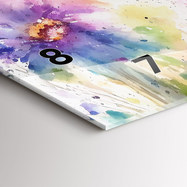 Reloj horizontal Flores pintadas