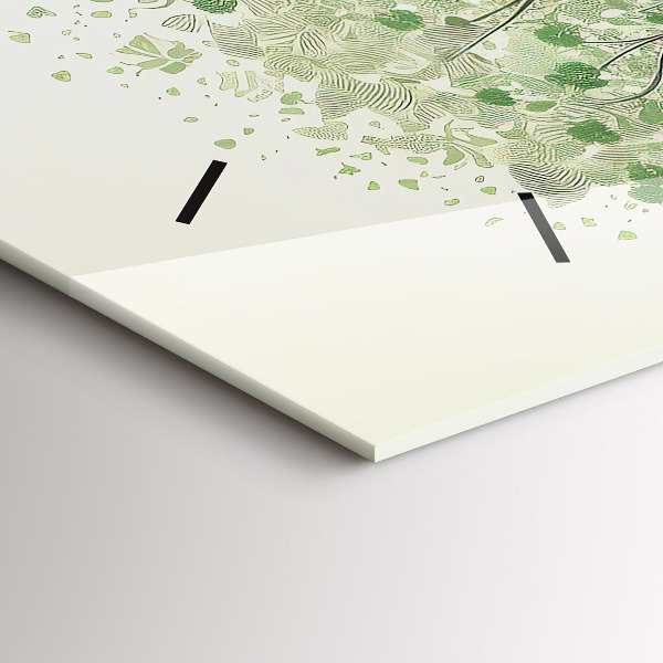 Reloj de cristal horizontal Árbol grande naturaleza