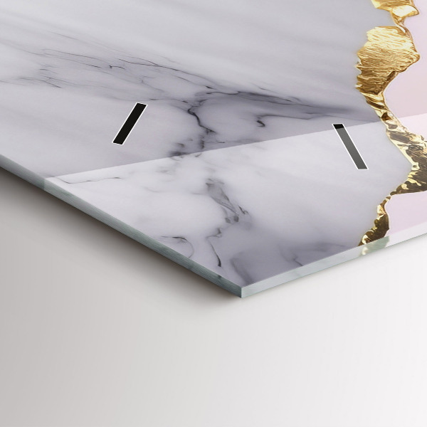 Reloj de cristal horizontal Mármol