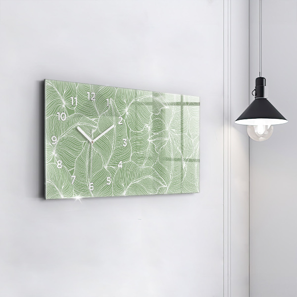Reloj horizontal Patrón de hojas en la naturaleza