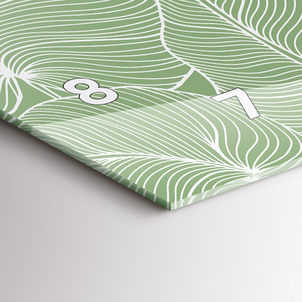 Reloj horizontal Patrón de hojas en la naturaleza