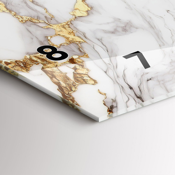 Reloj de cristal horizontal Mármol decorativo