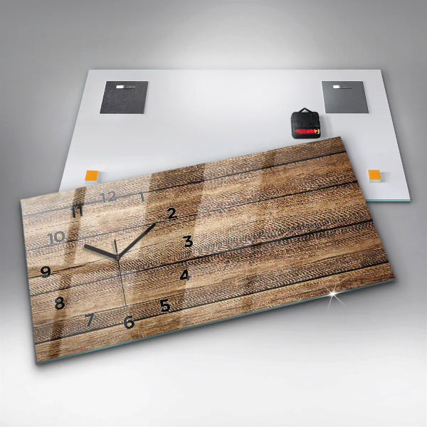 Reloj horizontal Tablones de madera