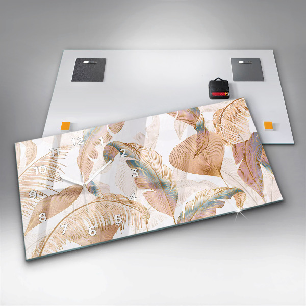 Reloj horizontal Naturaleza con hojas