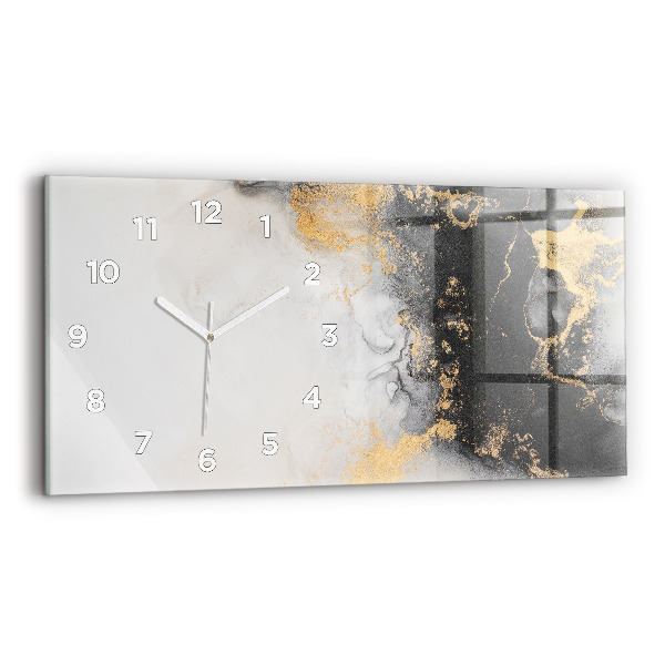 Reloj de cristal horizontal Arte en mármol