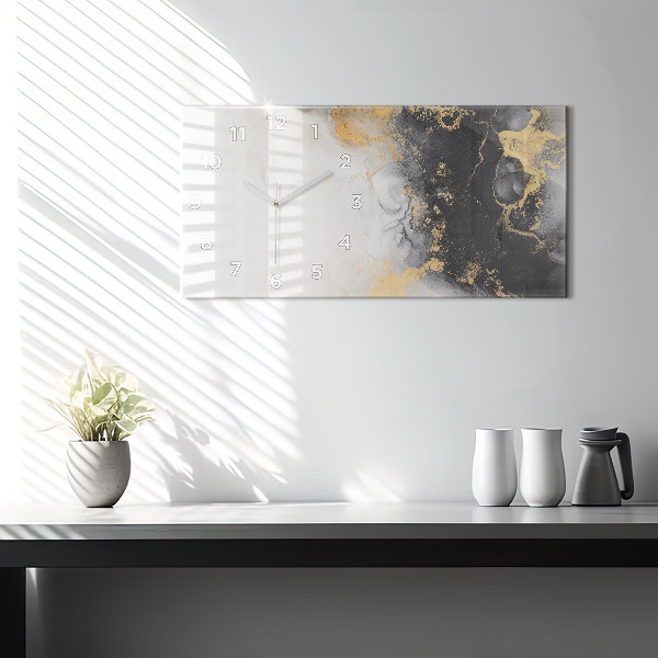 Reloj de cristal horizontal Arte en mármol