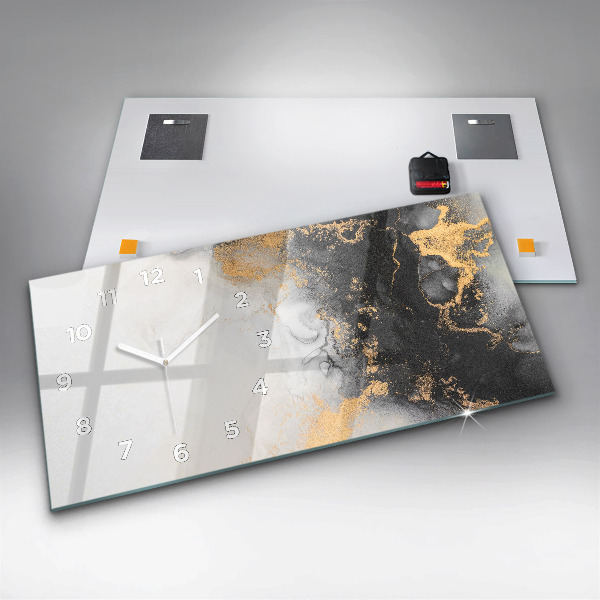 Reloj de cristal horizontal Arte en mármol