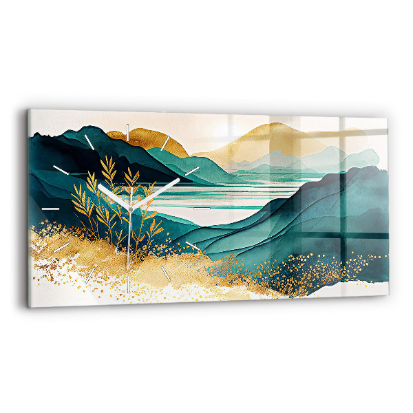 Reloj de cristal horizontal Paisaje montañoso