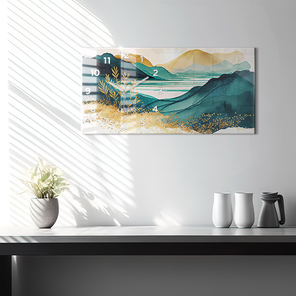 Reloj de cristal horizontal Paisaje montañoso