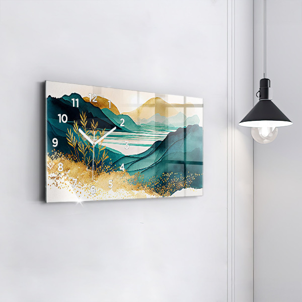 Reloj de cristal horizontal Paisaje montañoso