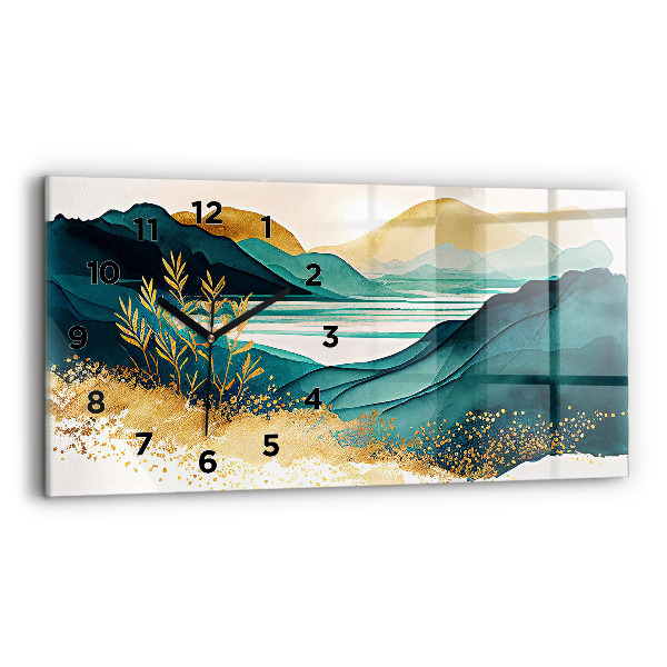 Reloj de cristal horizontal Paisaje montañoso