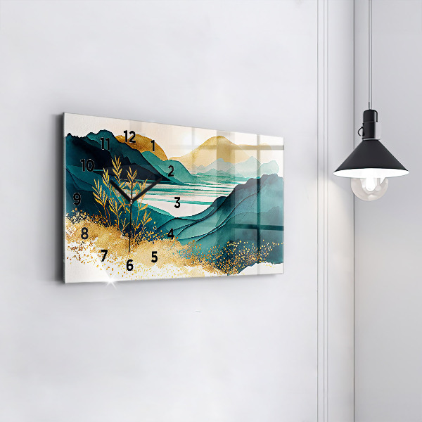 Reloj de cristal horizontal Paisaje montañoso
