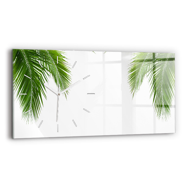 Reloj horizontal Naturaleza de hojas de palmera