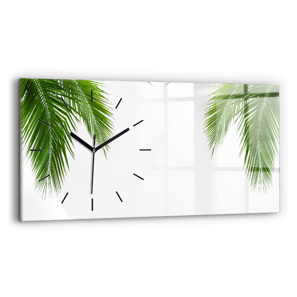Reloj horizontal Naturaleza de hojas de palmera