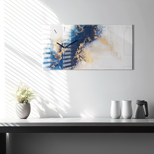 Reloj de cristal horizontal Patrón de mármol