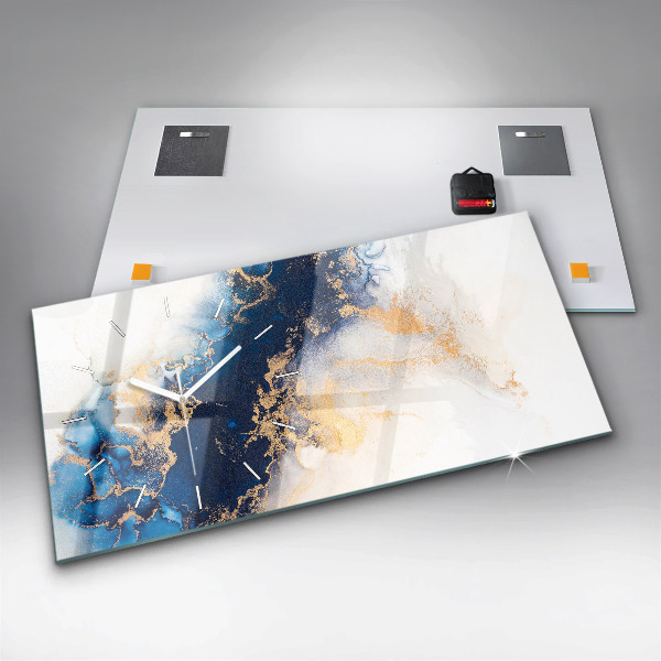 Reloj de cristal horizontal Patrón de mármol