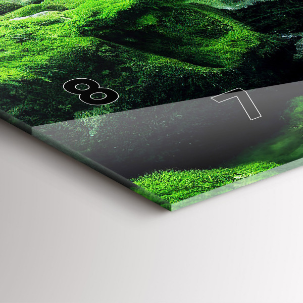 Reloj horizontal Cascada entre musgo