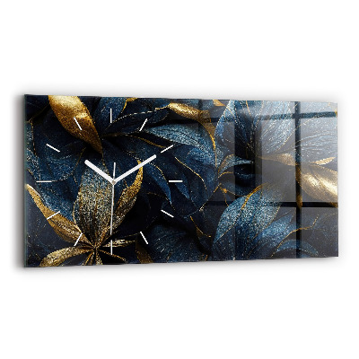Reloj de cristal horizontal Flores decorativas