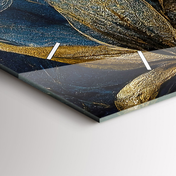 Reloj de cristal horizontal Flores decorativas