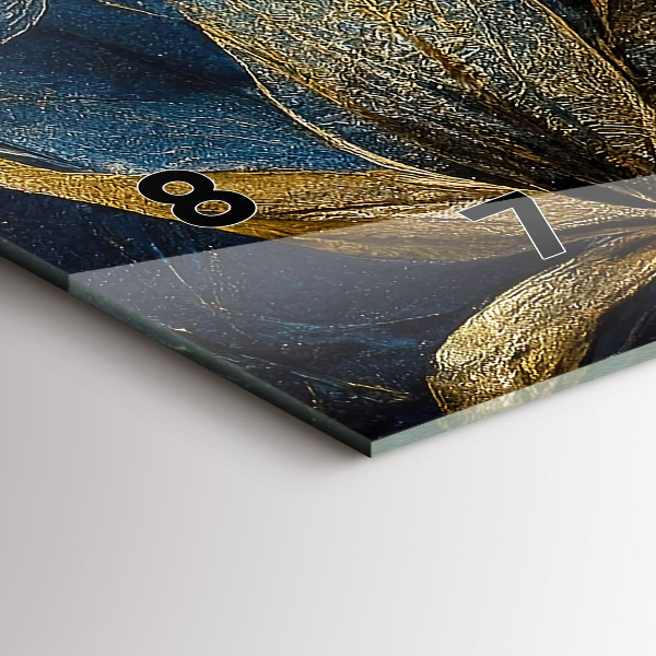 Reloj de cristal horizontal Flores decorativas