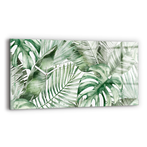 Reloj horizontal Hojas de plantas