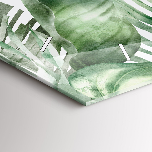 Reloj horizontal Hojas de plantas