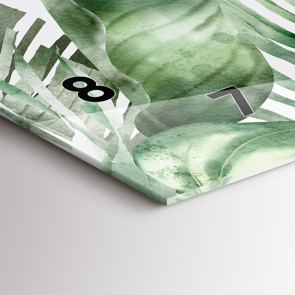 Reloj horizontal Hojas de plantas