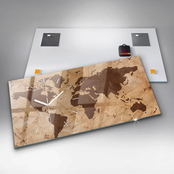 Reloj horizontal Mapamundi vintage