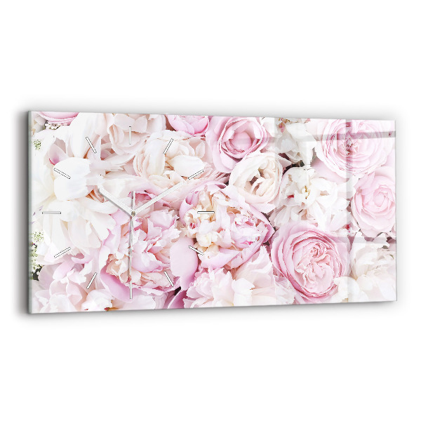 Reloj horizontal Flores decorativas