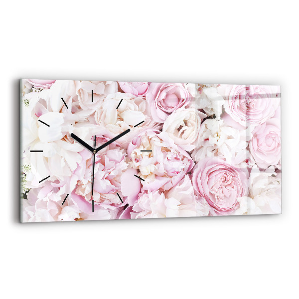 Reloj horizontal Flores decorativas