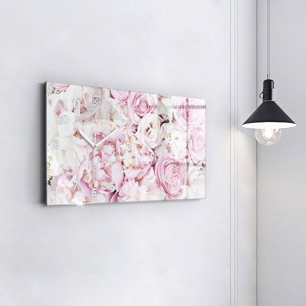Reloj horizontal Flores decorativas