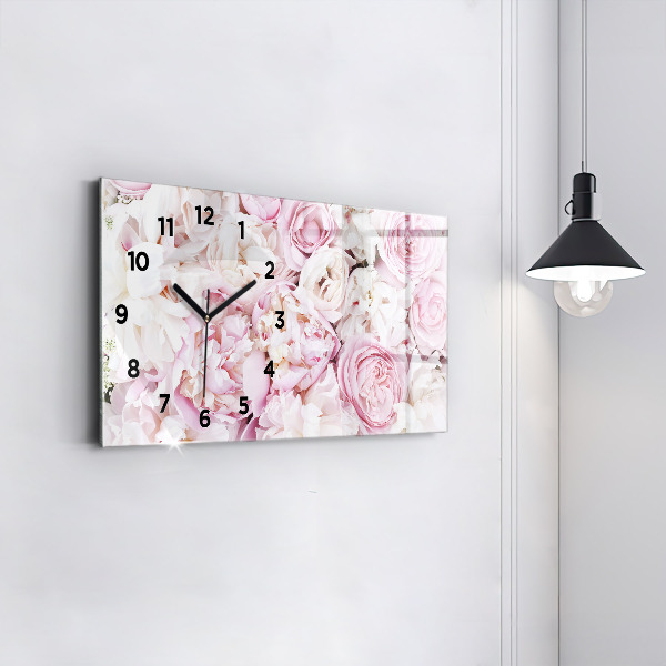 Reloj horizontal Flores decorativas