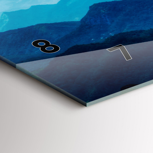 Reloj de cristal horizontal Montaña en acuarela