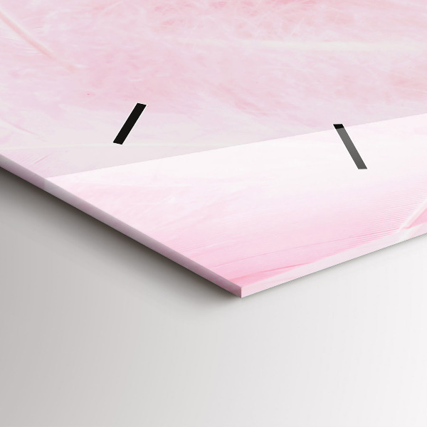 Reloj de cristal horizontal Plumas abstracto