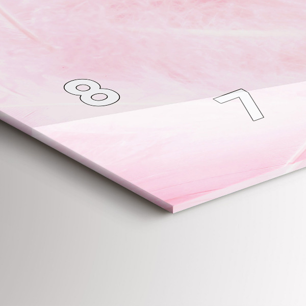 Reloj de cristal horizontal Plumas abstracto