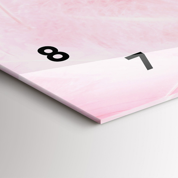 Reloj de cristal horizontal Plumas abstracto