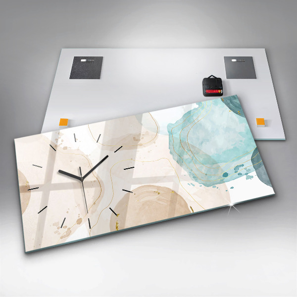 Reloj horizontal Manchas de acuarela