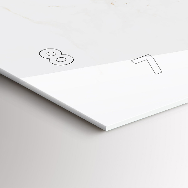 Reloj de cristal horizontal Elegante mármol