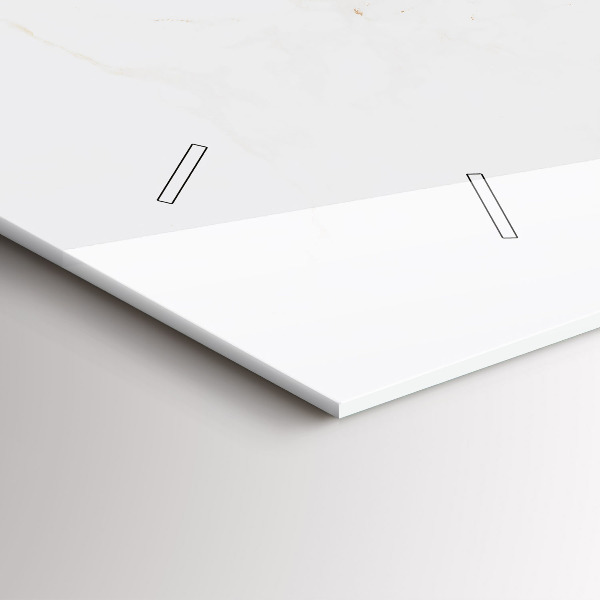 Reloj de cristal horizontal Elegante mármol