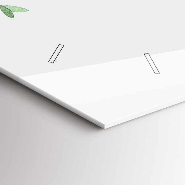 Reloj de cristal horizontal Hojas de planta