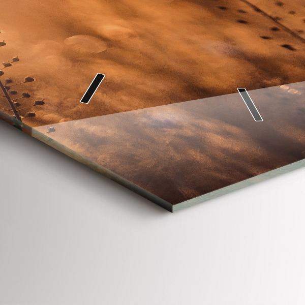 Reloj de cristal horizontal Campo amanecer