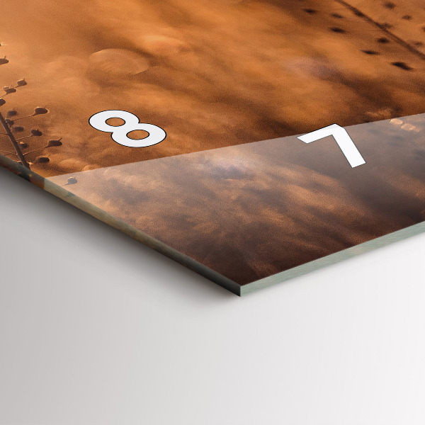 Reloj de cristal horizontal Campo amanecer