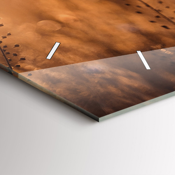 Reloj de cristal horizontal Campo amanecer